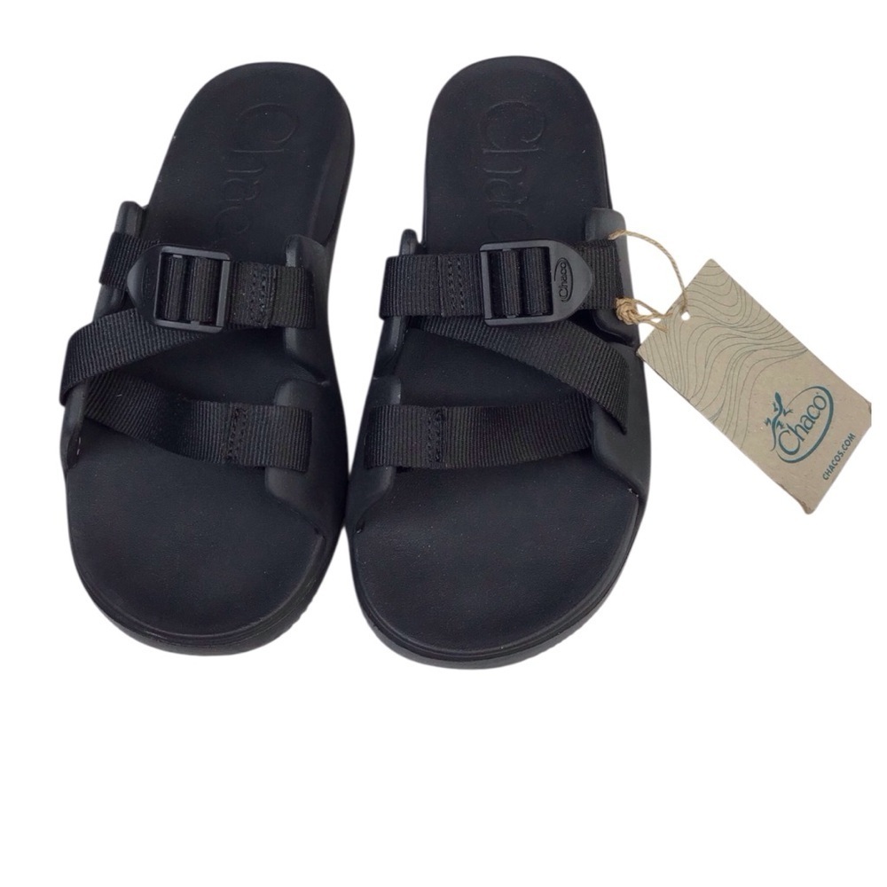 NWT Chaco Chillos Black Slides Size 5.